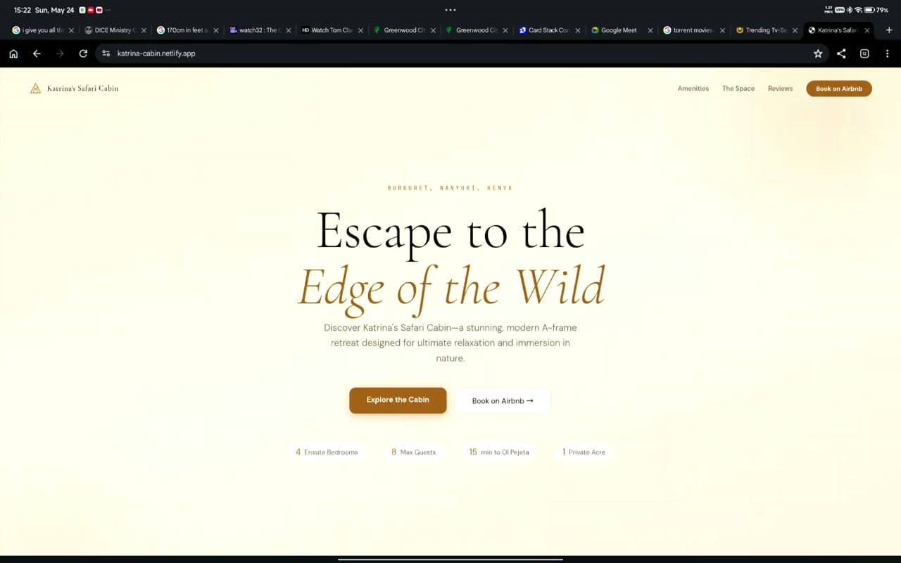 Katrina's Safari Cabin project screenshot