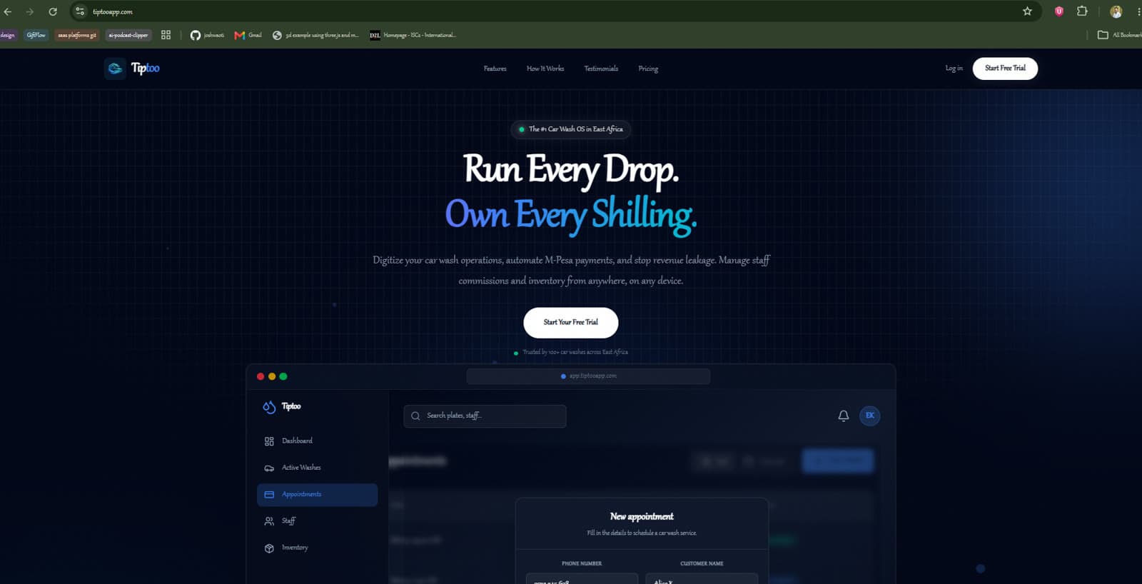 WashFlow project screenshot